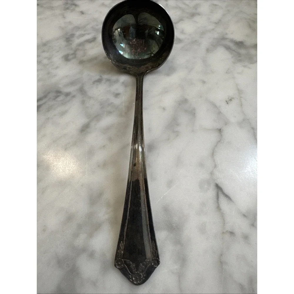 Antique Oneida Community Silver-Plate PRIMROSE 1917 Gravy Ladle No Monogram